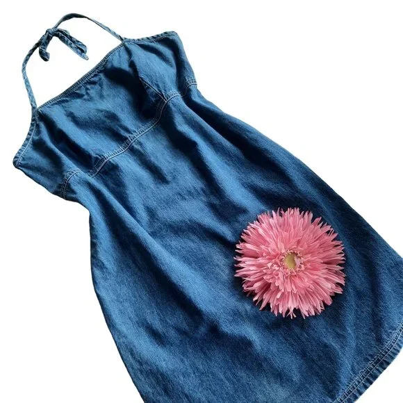 denim dresses knee length Lady Black Tie - Prettiest Behavior Denim Midi Dress